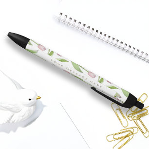 Personalized Modern Pink Tulip Flower Pen