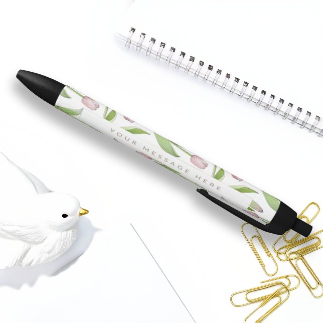 Personalized Modern Pink Tulip Flower Pen (Creator Uploaded)