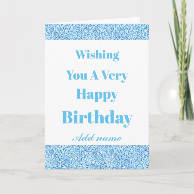 Personalized modern pretty birthday card (Front)