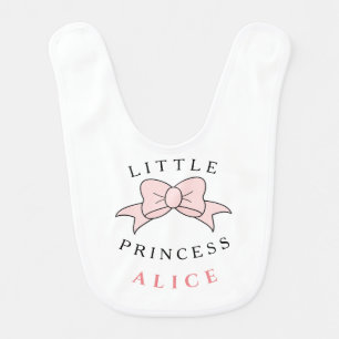 Personalized Modern Princess Baby Girl Bib