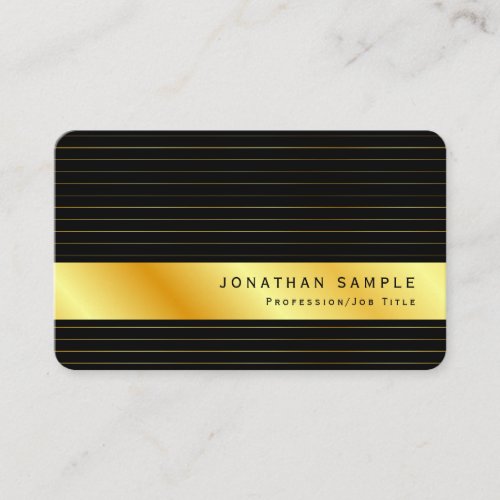 Personalized Modern Professional Elegant Gold Look Business Card