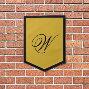 Personalized Modern Rectangle Monogram Banner Pennant