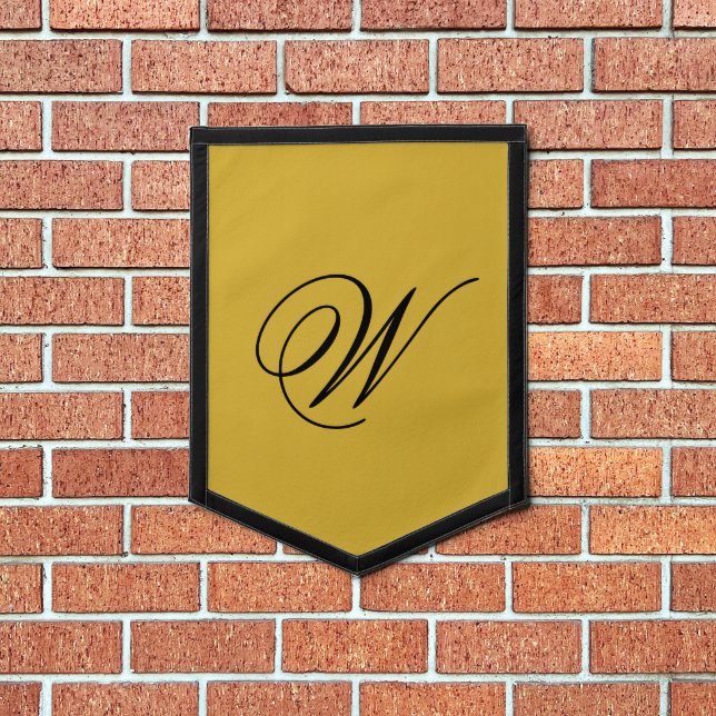 Personalized Modern Rectangle Monogram Banner Pennant (Insitu 1)