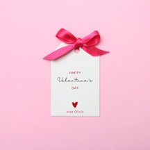 Personalized modern  red and white valentines DAY 