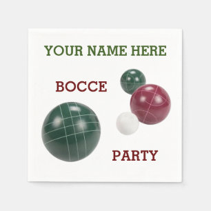 Personalized modern resin bocce balls design napki napkins