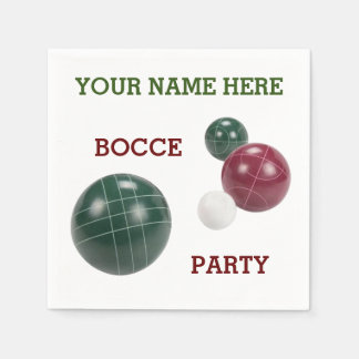 Personalized modern resin bocce balls design napki napkins