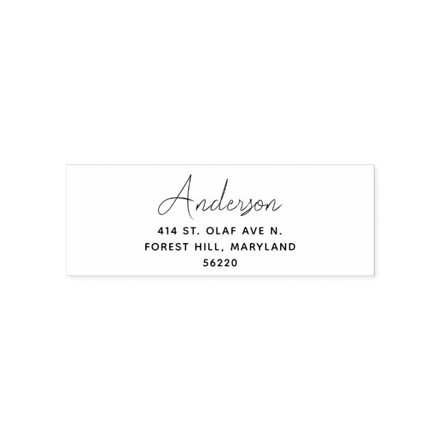 Personalized Modern Return Address Self-Inking Stamp (Design)