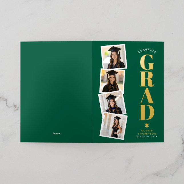 Personalized Modern School College Graduation Foil Greeting Card | Zazzle Personalized Modern School College Graduation Foil Greeting Card | Zazzle