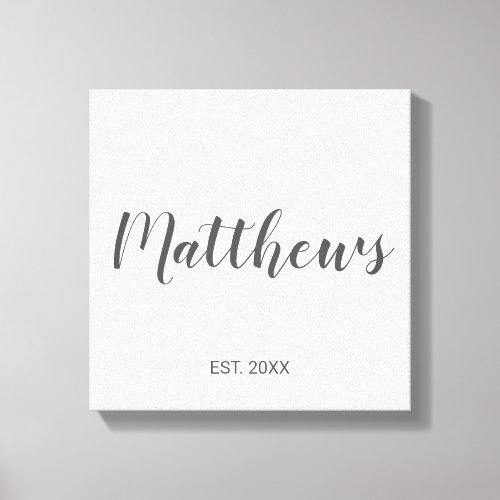 Personalized Modern Script Monogram & Family Name