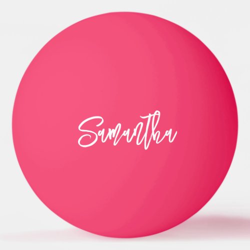 Personalized Modern Script Monogram name Ping Pong Ball