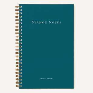Personalized Modern Sermon Church Notebook