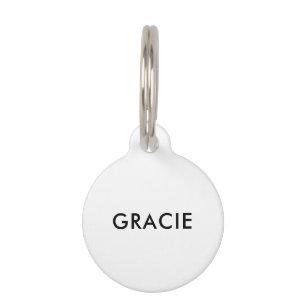 Personalized Modern Simple Pet Photo ID Tag