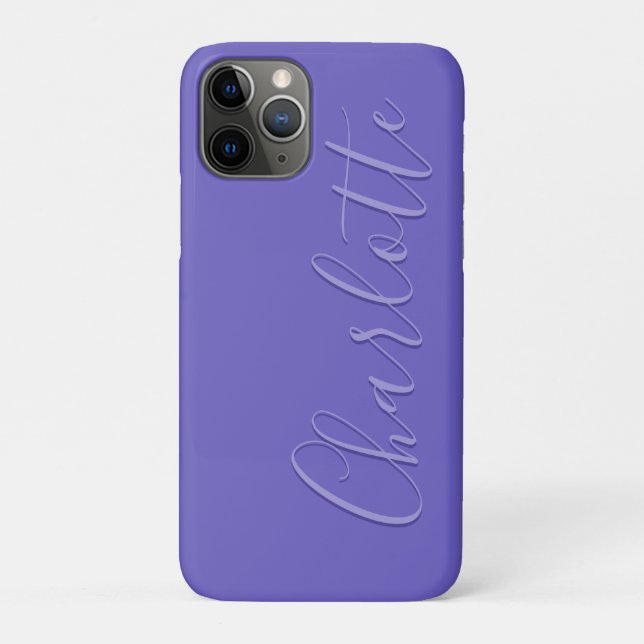 Personalized Modern Simple Purple  Case-Mate iPhone Case (Back)