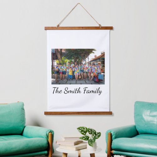 Personalized Modern Simple Reunion Photo   Hanging Tapestry