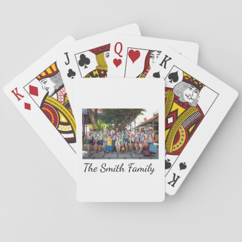 Personalized Modern Simple Reunion Photo   Poker Cards