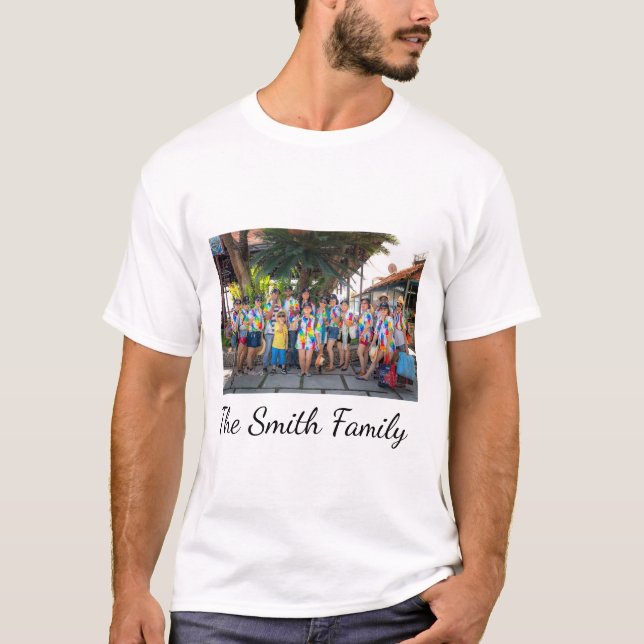 Personalized Modern Simple Reunion Photo  T-Shirt (Front)