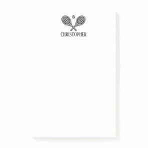 Personalized Modern Simple Tennis Post-it Notes