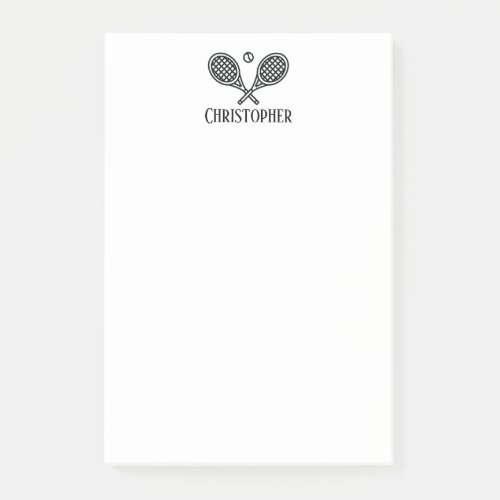 Personalized Modern Simple Tennis Post_it Notes