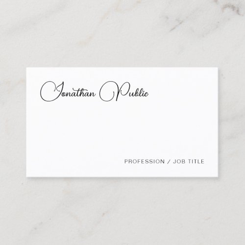 Personalized Modern Simple Typography Template Business Card