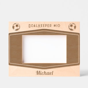 Personalized Modern Soccer Football Monogrammed Engraved Frames