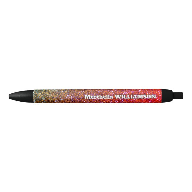 Personalized Modern Sparkly GLITTER Pen (Front)