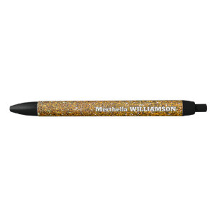 Personalized Modern Sparkly GOLD GLITTER Pen