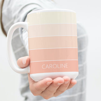Personalized Modern Stripe Art Coffee Mug