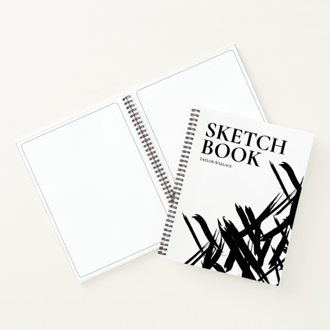 Personalized Modern strokes Sketch Book (Inside)