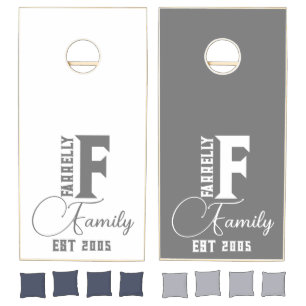 Personalized Modern stylish family Cornhole Set