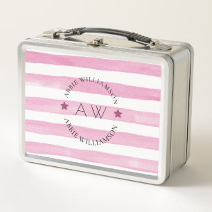 personalized modern stylish metal lunch box