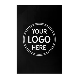 Personalized, Modern, Stylish, Monochrome, QR Code Acrylic Print