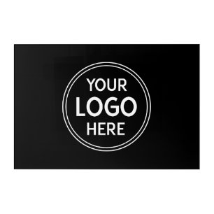 Personalized, Modern, Stylish, Monochrome, QR Code Acrylic Print