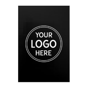 Personalized, Modern, Stylish, Monochrome, QR Code Acrylic Print