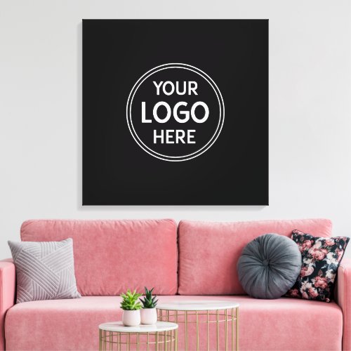 Personalized, Modern, Stylish, Monochrome, QR Code Canvas Print