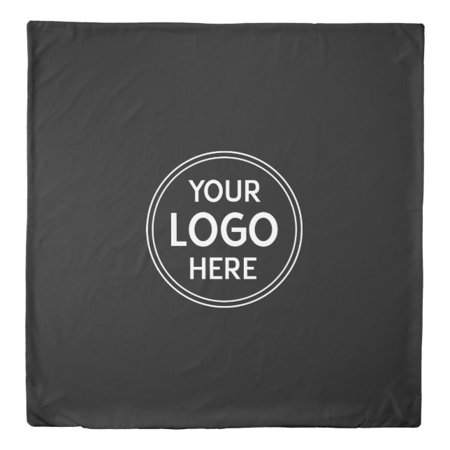 Personalized, Modern, Stylish, Monochrome, QR Code Duvet Cover (Front)