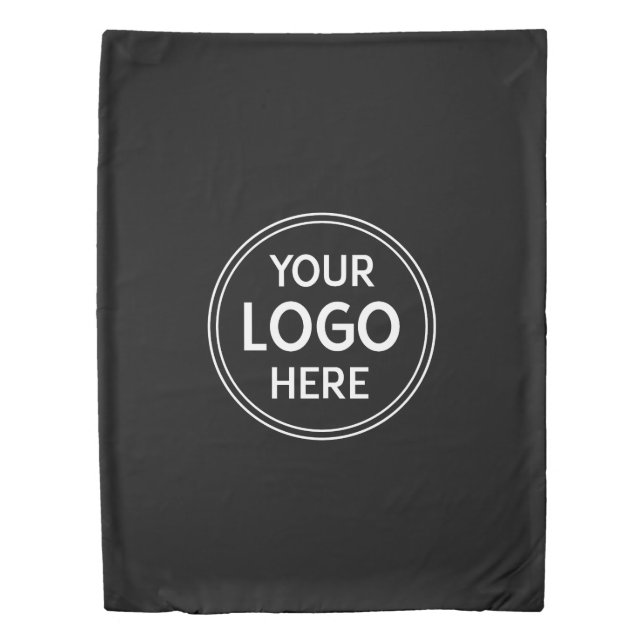 Personalized, Modern, Stylish, Monochrome, QR Code Duvet Cover (Front)