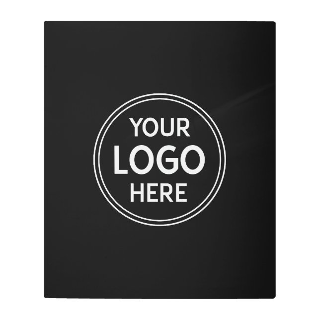 Personalized, Modern, Stylish, Monochrome, QR Code Metal Print (Front)