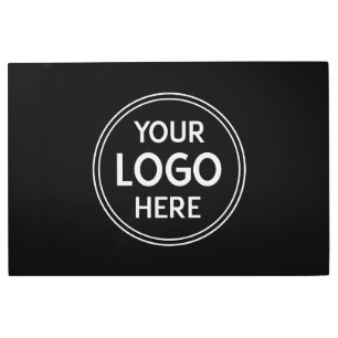 Personalized, Modern, Stylish, Monochrome, QR Code Metal Print