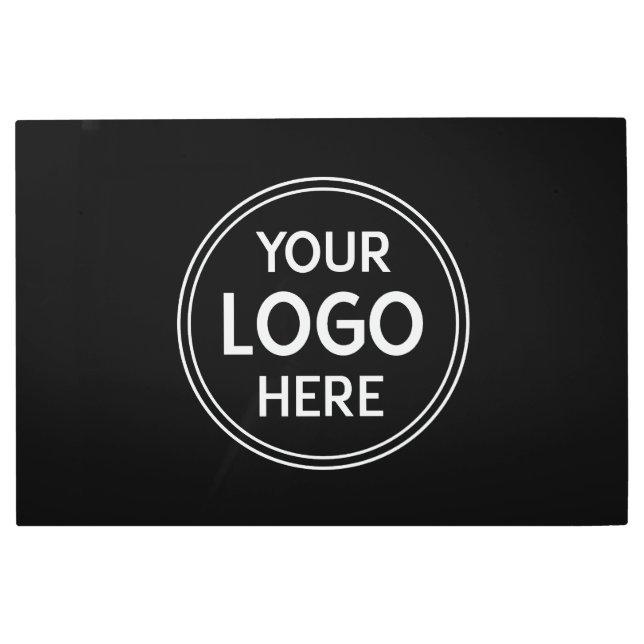 Personalized, Modern, Stylish, Monochrome, QR Code Metal Print (Front)