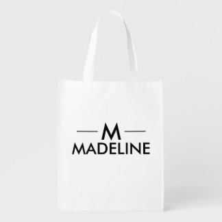 Personalized Modern Stylish Trendy Grocery Bag