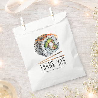Personalized Modern Sushi Birthday Favor Bag