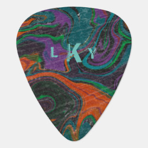 Personalized Modern Swirl  Guitar Pick