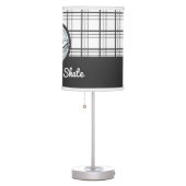 Personalized Modern Tartan Ice Skate Table Lamp (Right)