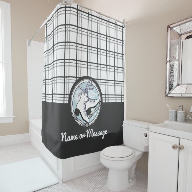Personalized Modern Tartan Ice Skating