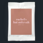 Personalized Modern Terracotta Bat Mitzvah Favor<br><div class="desc">Make your Bat Mitzvah celebration extra sweet with this personalized hot chocolate favor. Featuring a stylish terracotta background and modern typography,  this minimalist design is perfect for party favors,  guest gifts,  or dessert table accents. A warm and thoughtful treat to thank friends and family for celebrating this special milestone.</div>