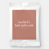Personalized Modern Terracotta Bat Mitzvah Favor