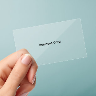 Personalized Modern Transparent Business Cards