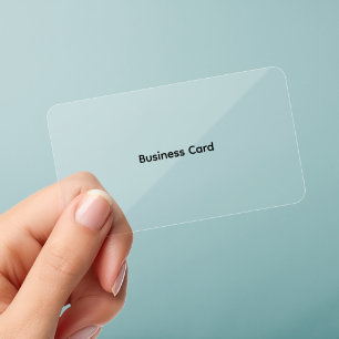 Personalized Modern Transparent Business Cards