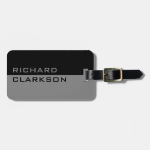 Personalized modern travel luggage tag for men