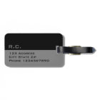 Personalized modern travel luggage tag for men